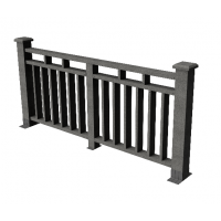 Декоративные ограждения ДПК " Европа", Серый базальт, шлифованное Декоративные ограждения ДПК " Европа", Серый базальт, шлифованное