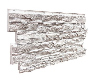 Фасадные панели (цокольный сайдинг) коллекция Скала - Мелованный белый от производителя Fineber по цене 740 р Фасадные панели (цокольный сайдинг) коллекция Скала - Мелованный белый от производителя Fineber по цене 740 р