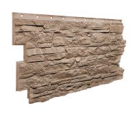 Фасадные панели (цокольный сайдинг) коллекция Скала - Песочный