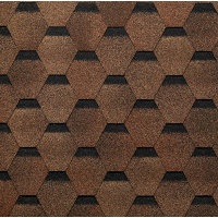 Гибкая черепица Шестигранник Светло-коричневый